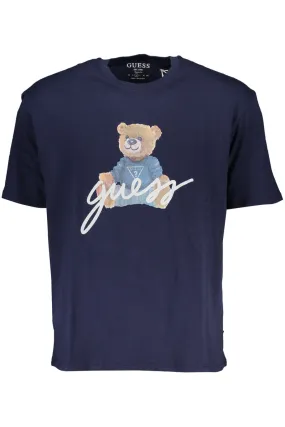Blue GUESS JEANS Short Sleeve T-Shirt for Men