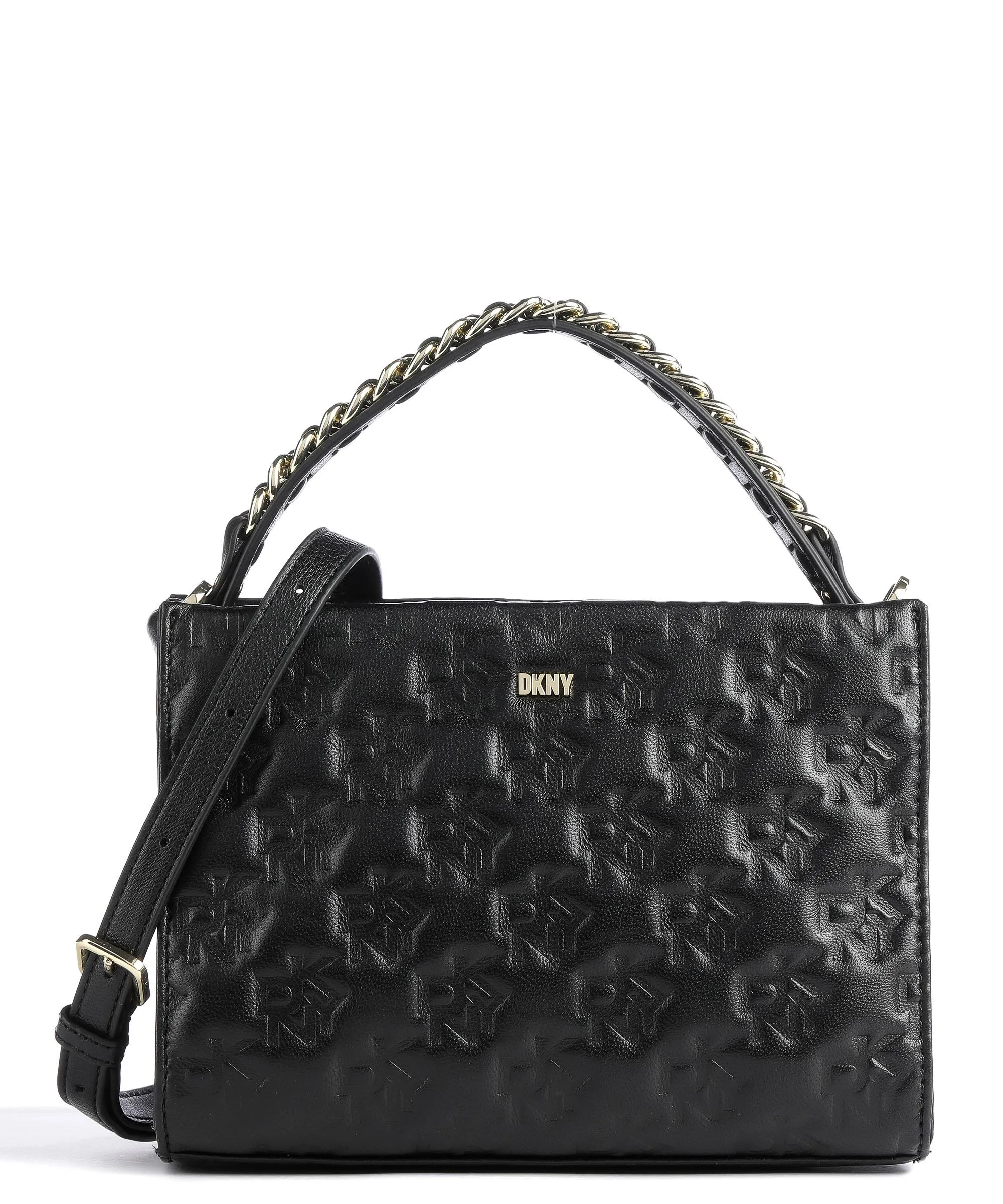  DKNY Carissa Borsa a mano cuoio di agnello nero  