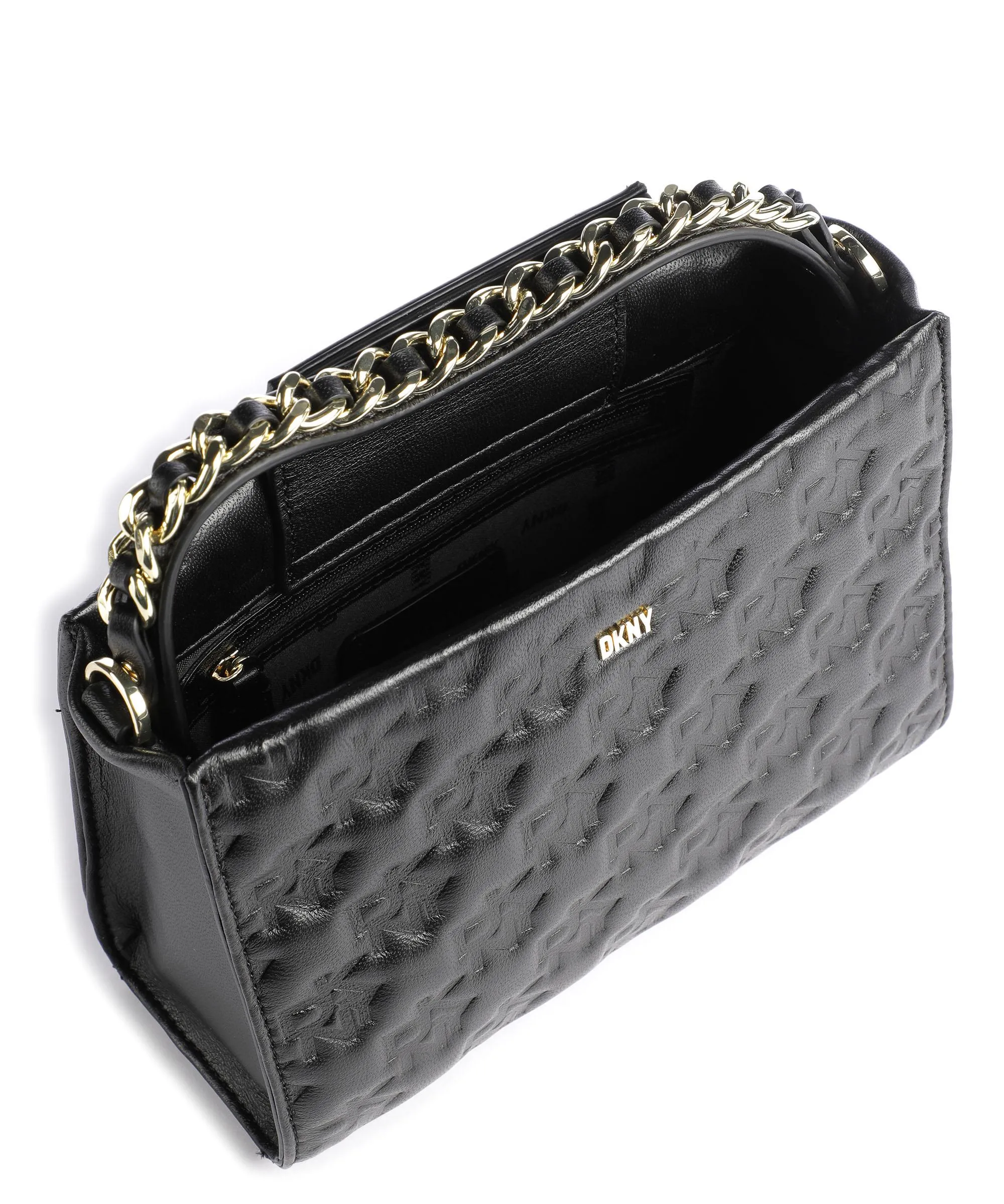  DKNY Carissa Borsa a mano cuoio di agnello nero  