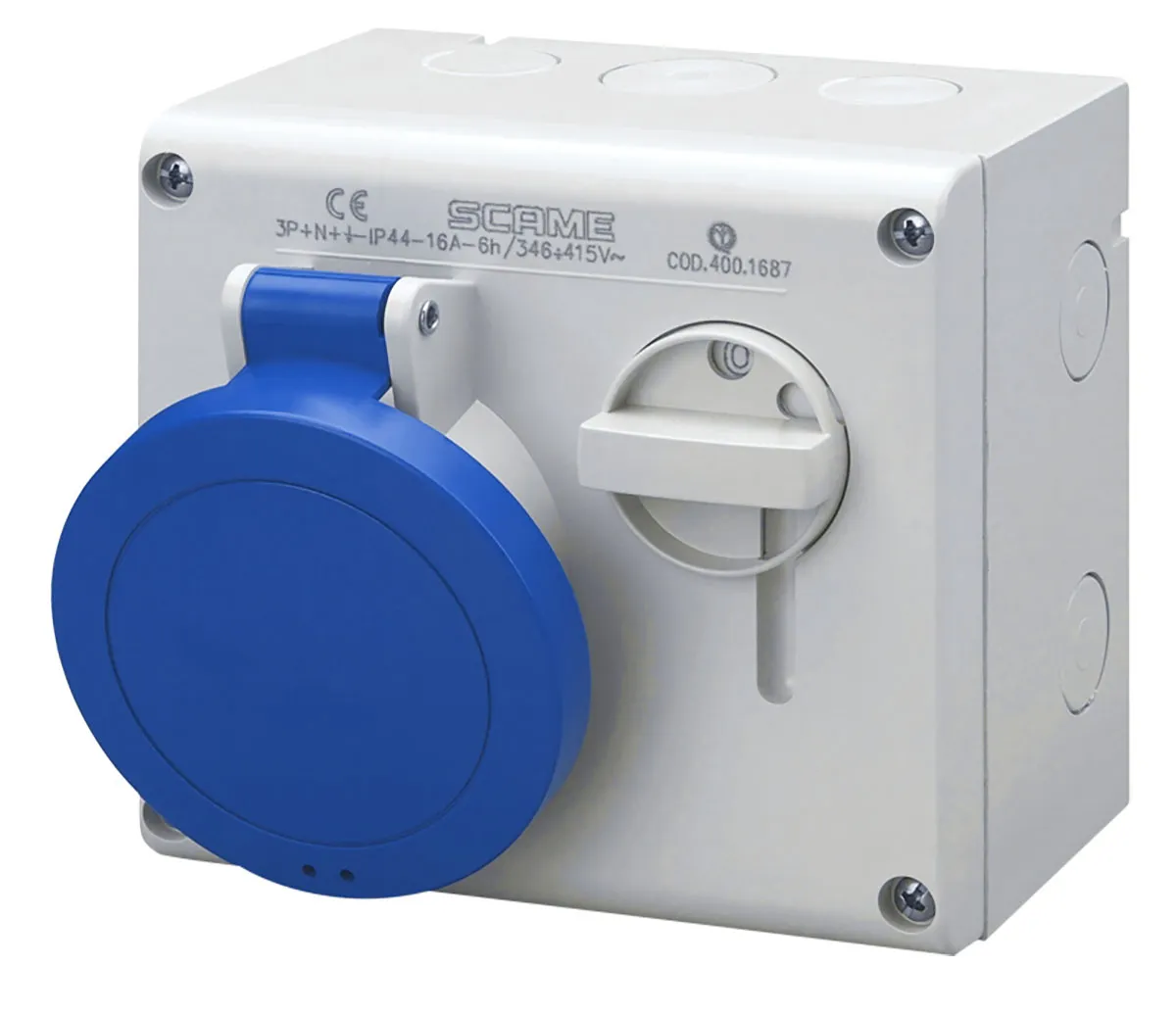 Interblocco industriale Scame Blu IP44 femmina 2P+E,16A,250 V