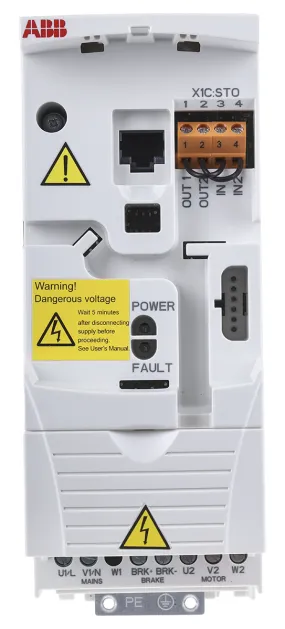 Inverter ABB, 0,37 kW, 230 V c.a., 1 fase, 0 → 600Hz