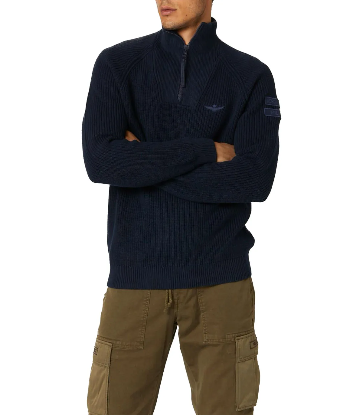 Maglione mezza zip Uomo Aeronautica Militare