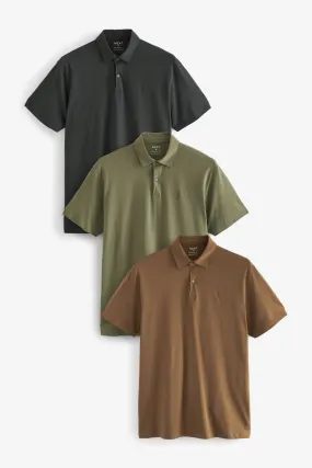 Short-Sleeve Polo Pack of 3 in Jersey